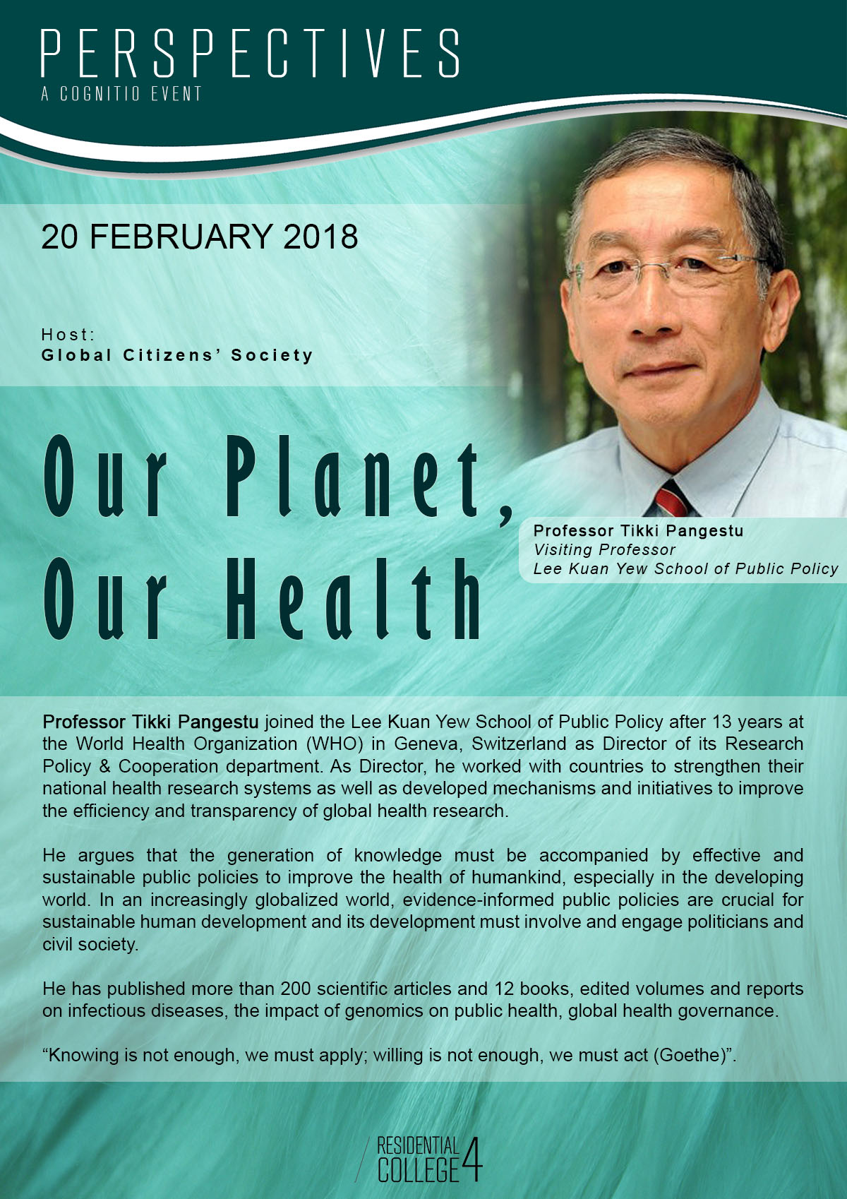 Our Planet, Our Health Poster